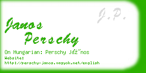 janos perschy business card